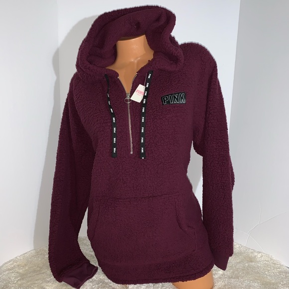 Victoria’s Secret Sherpa Burgundy LARGE - Picture 2 of 8